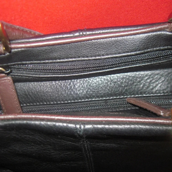 Vintage LIZ CLAIBORNE Leather Shoulder Purse Bag - Picture 3 of 6